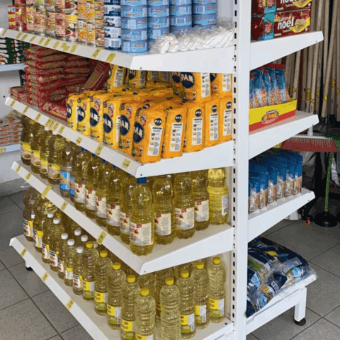 Góndolas centrales metálicas para supermercados en Medellín