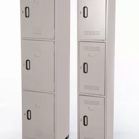 Locker de 3 espacio convencional y para cascos