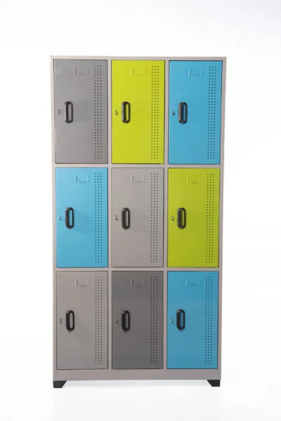 locmer metalico 9 espacios tres colores