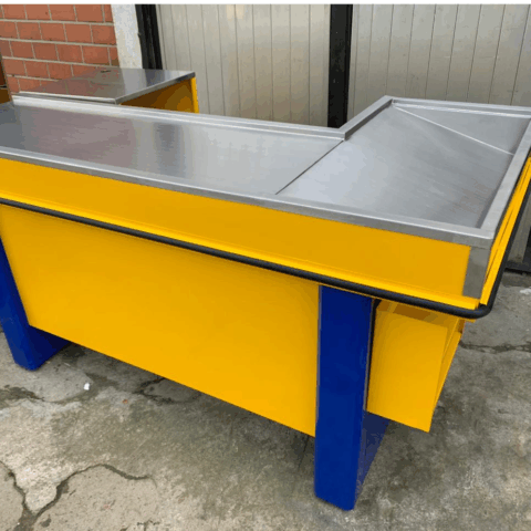 Mueble de pago check-out metálico para tiendas y negocios en Medellín