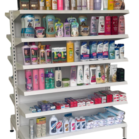 gondola de estanterias medellin con productos