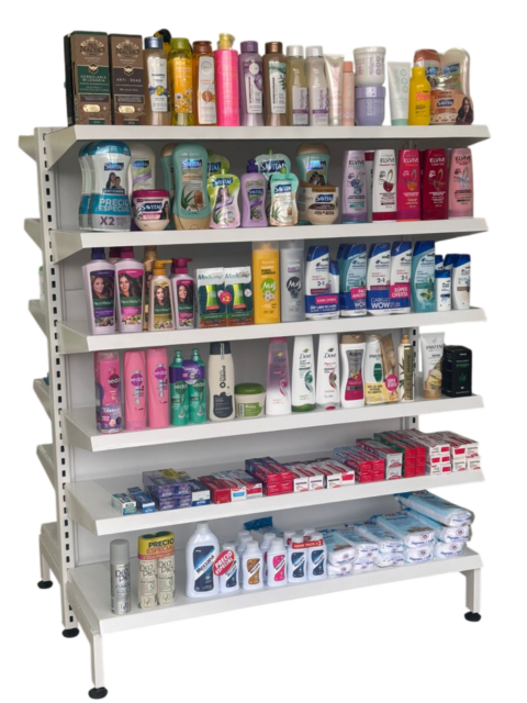 gondola de estanterias medellin con productos