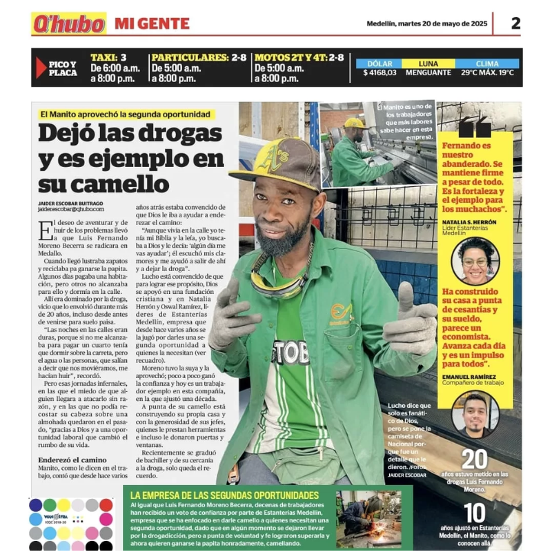 Reportaje Q'Hubo Luis Fernando Moreno