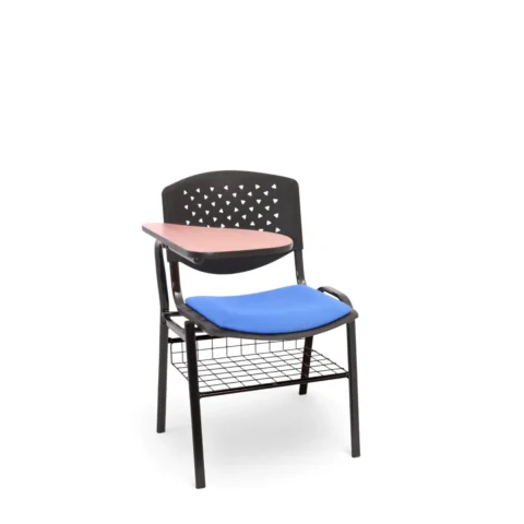 Silla Universitaria PRISMA ASIENTO TAPIZADO azul